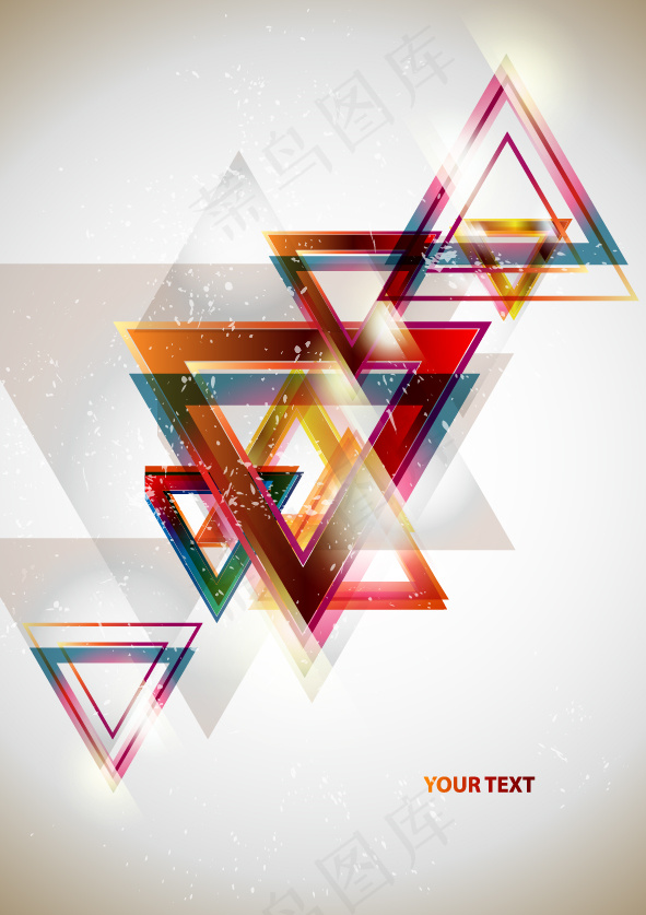 潮流炫彩背景04-矢量素材