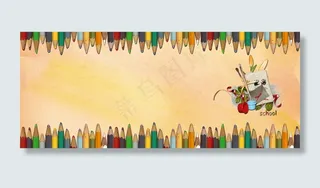 淘宝天猫美术铅笔海报背景