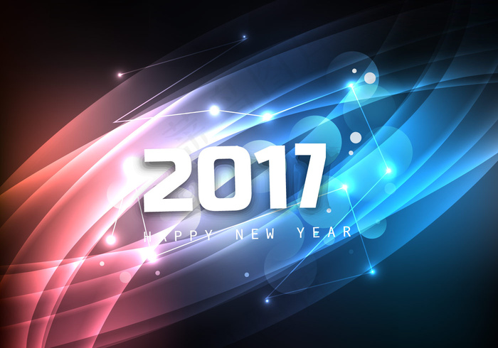 绚丽2017新年背景eps,ai矢量模版下载