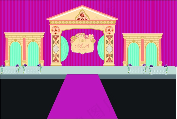 婚礼主背景设计