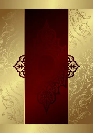 矢量素材精美婚庆菜单封面