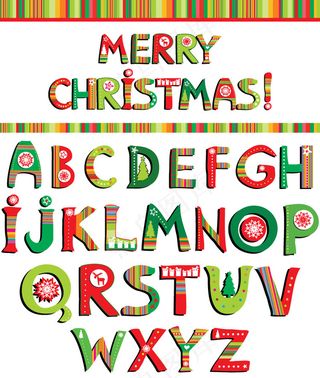 圣诞字母和数字