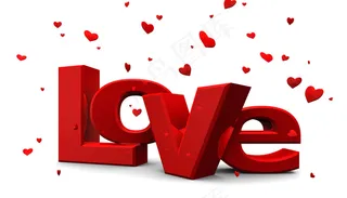 高清装饰素材火热红爱的背景墙