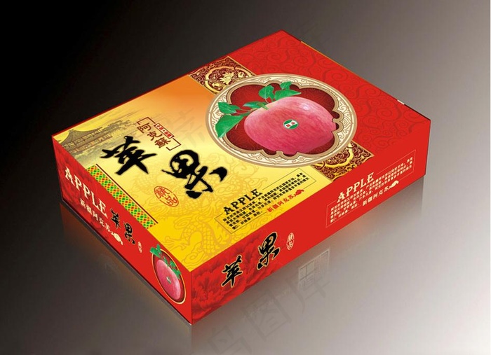 苹果包装图片cdr矢量模版下载