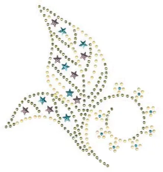 烫钻 树叶 白色 蓝色 紫色 免费...