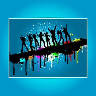 跳舞剪影的人物素材