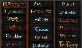 斜纹图案黄金艺术字字体样式