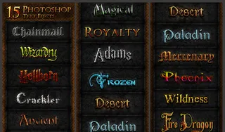 斜纹图案黄金艺术字字体样式