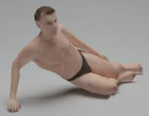 男裸体模特的三维模型