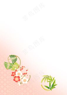 淡粉枝叶编织效果背景图