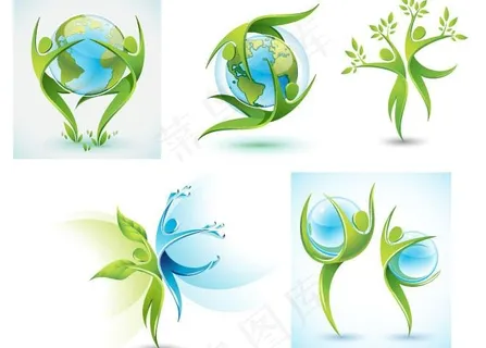 环保主题矢量素材图片
