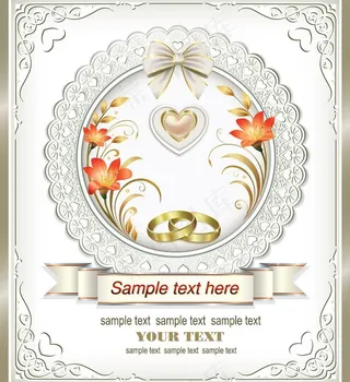 婚礼邀请卡图片