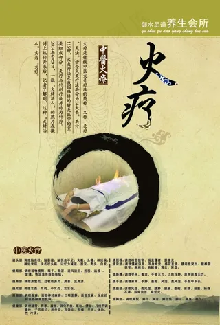 火疗养生素材