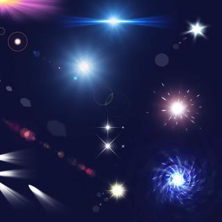 彩色光束效果PSD分层素材