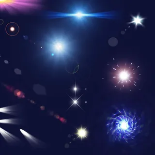 彩色光束效果PSD分层素材