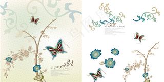 花式蝴蝶矢量图案