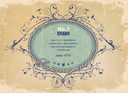 复古做旧痕迹的标签矢量