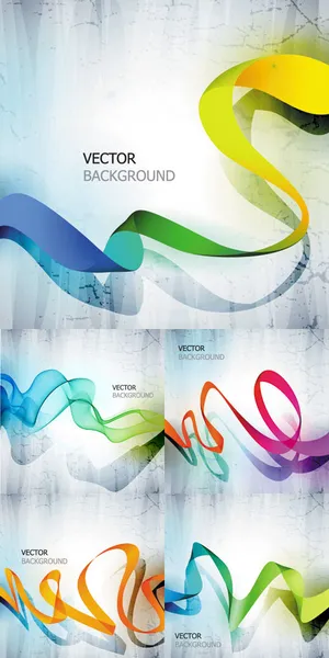绚丽唯美丝带背景矢量素材