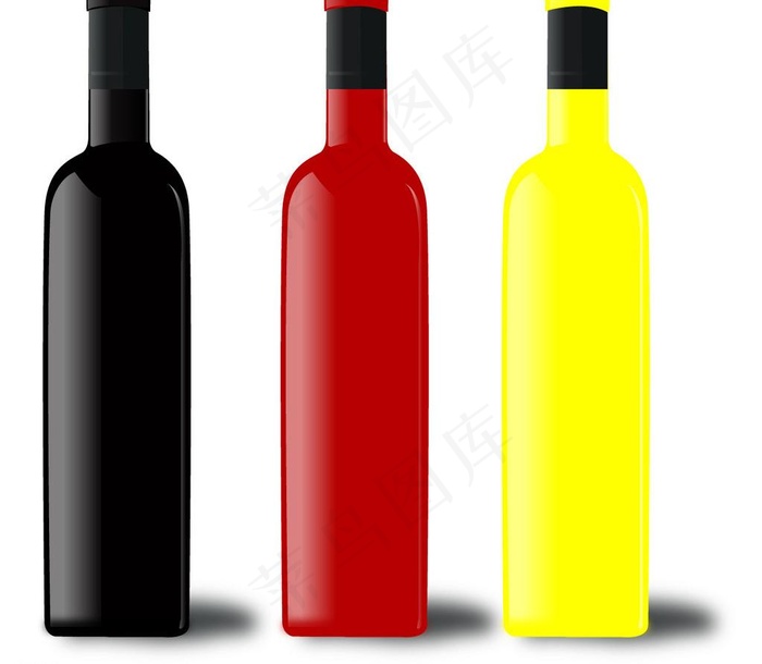 酒瓶图片ai矢量模版下载
