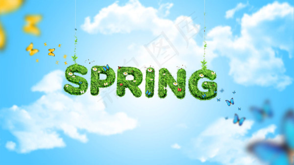 Spring背景—psd分层素材psd模版下载