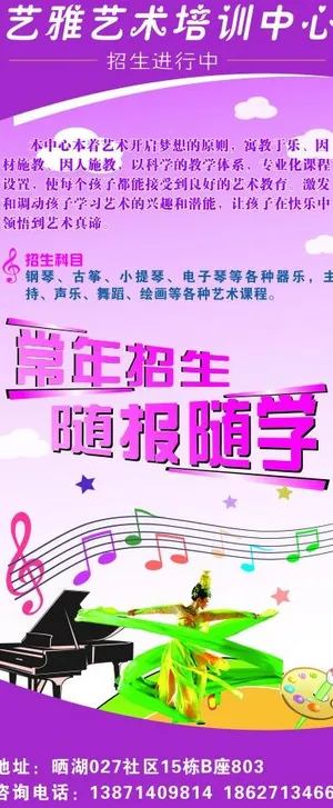 艺术培训展架图片