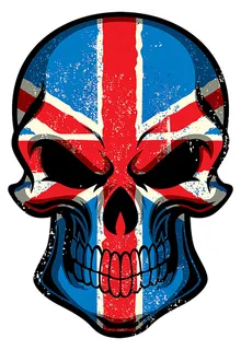 英国骷髅印花设计矢量素材 英国骷髅印花设计矢量素材