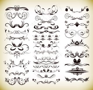 花纹装饰矢量图素材