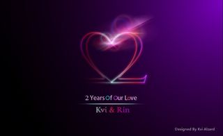 情侣风格两周年纪念壁纸矢量图