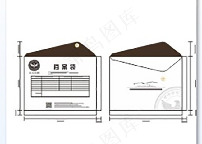 档案袋cdr矢量模版下载