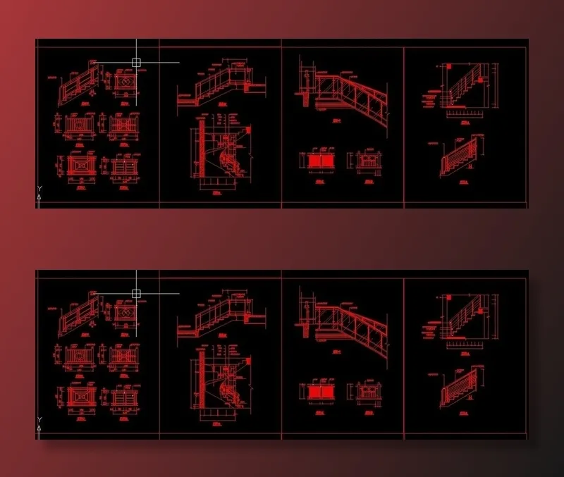 楼梯立面图cad图片