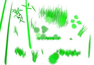 漂亮的小草笔刷图片