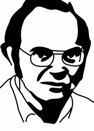 唐纳德Knuth肖像画矢量图