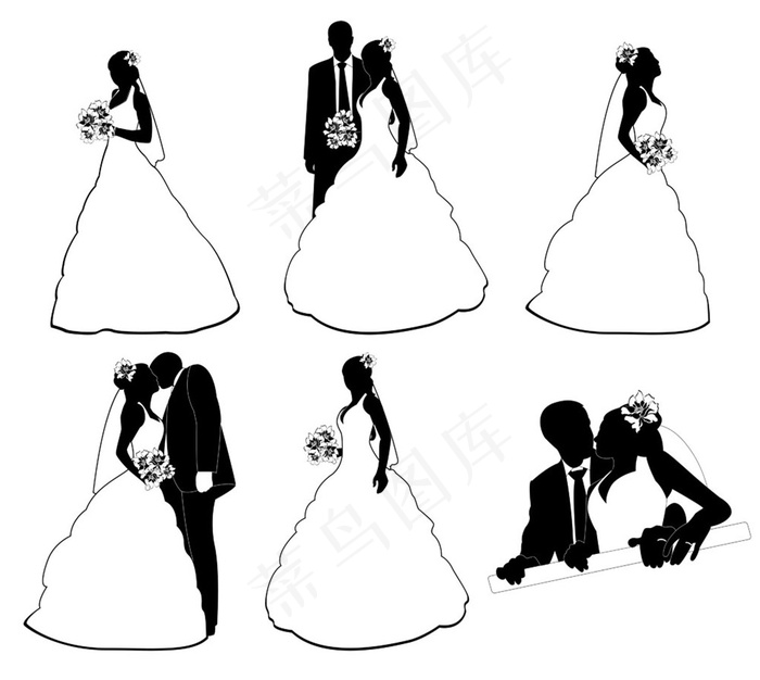 婚礼上的新人情侣图片