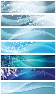 雪花背景横幅——矢量素材 雪花背景横幅——矢量素材