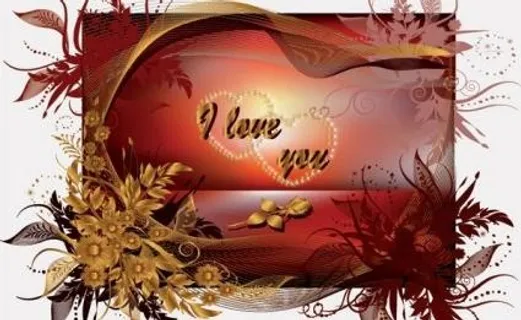 特别的情人节贺卡矢量