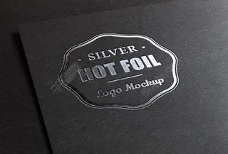 黑色精致标志展示样机