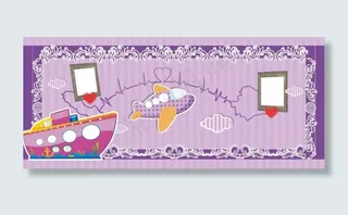 紫色浪漫婚礼背景模板下载