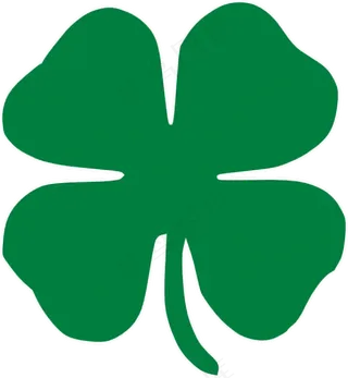 深绿色四叶草免抠png透明素材