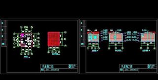 单人小木屋别墅建筑施工图4x5
