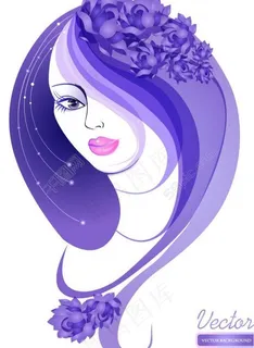 春天花纹美女矢量图片 春天花纹美女矢量图片