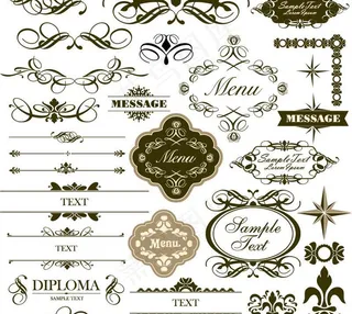 简洁花纹边框图片