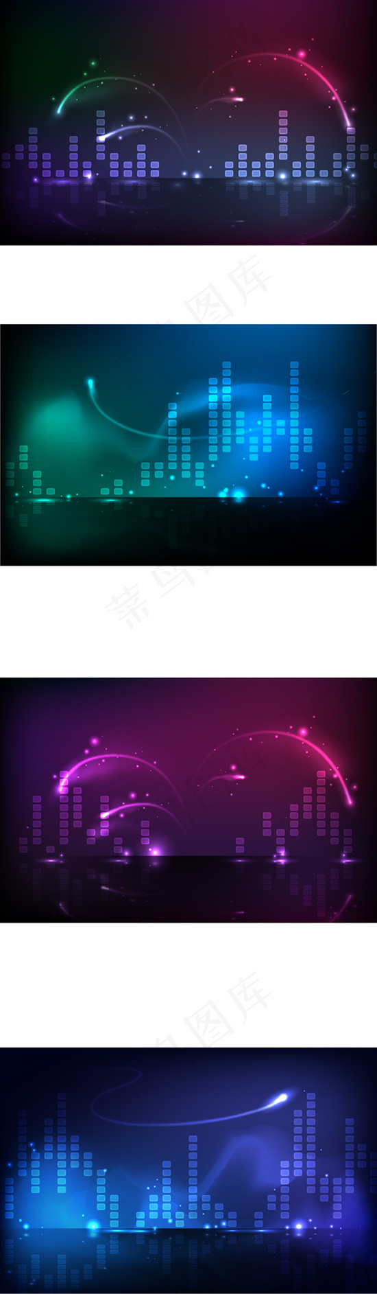 流星轨迹璀璨星空背景矢量图