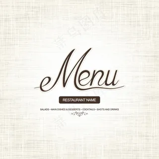 简单的菜单封面设计矢量素材