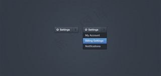 质感下拉菜单-psd分层素材