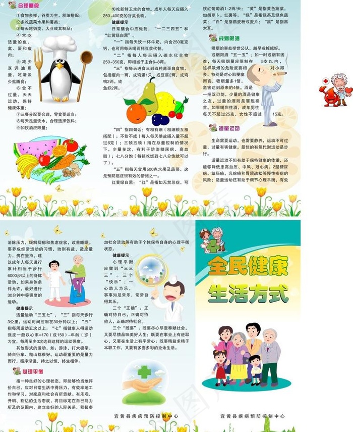 全民健康生活方式图片cdr矢量模版下载