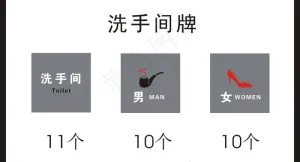 洗手间牌图片