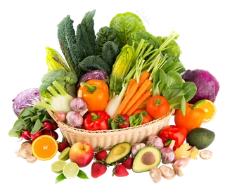 水果蔬菜篮子堆