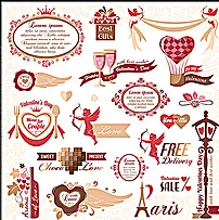 婚礼素材图片eps,ai矢量模版下载