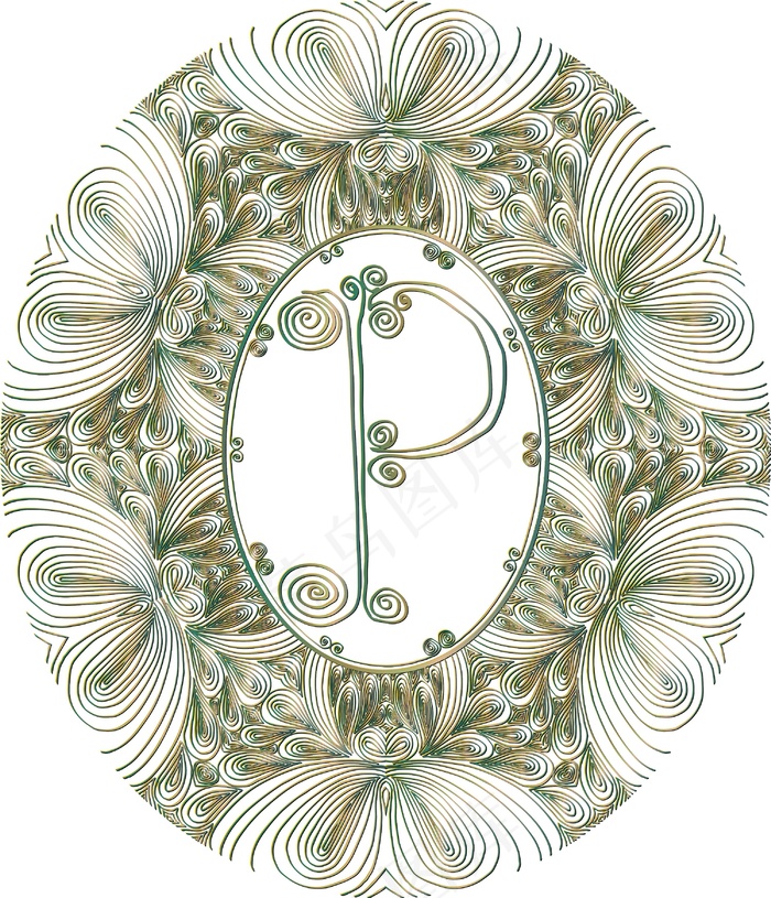 手绘字体字母P矢量插画eps,ai矢量模版下载