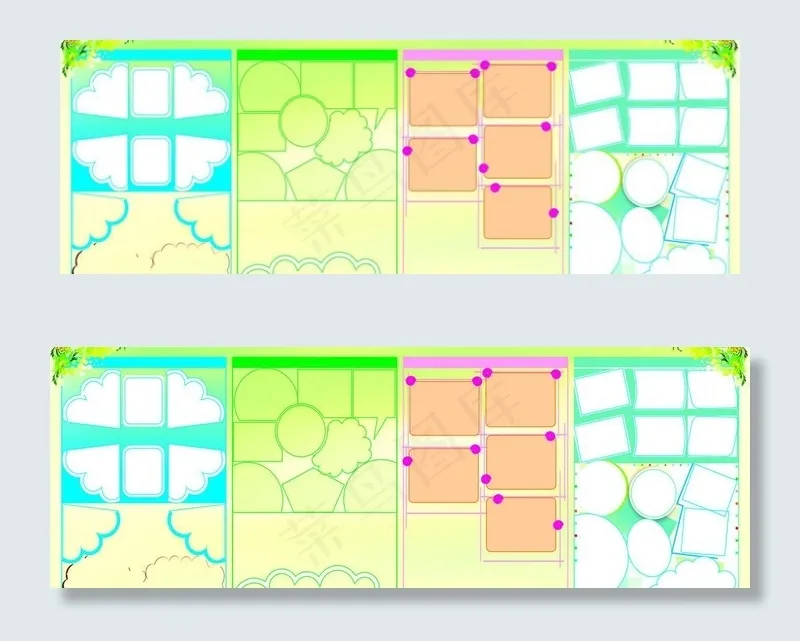 相册 照片墙图片cdr矢量模版下载